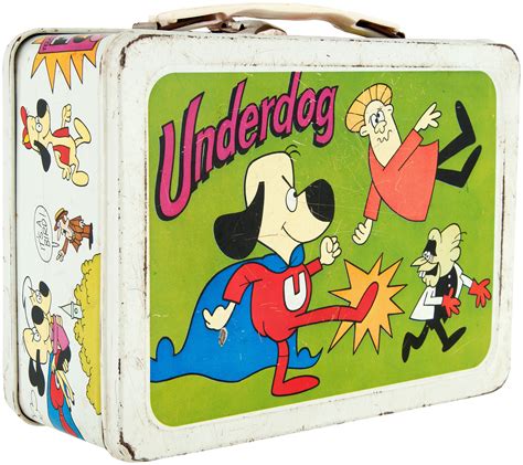 underdog metal lunch box|Vintage Underdog Metal Lunch Box No Dents, Dings Scratches.